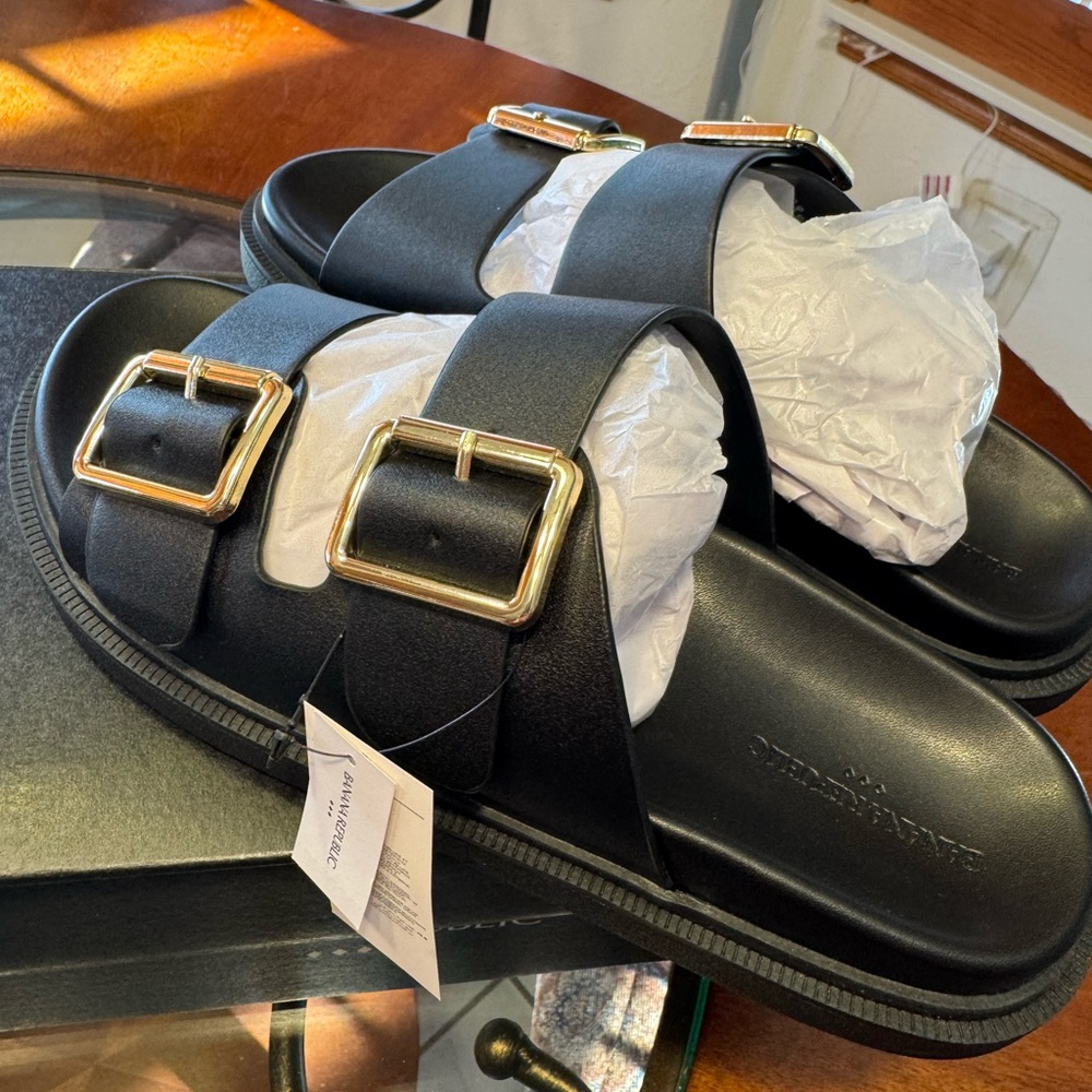NWT Banana Republic Factory Double Strap Buckle Sandal